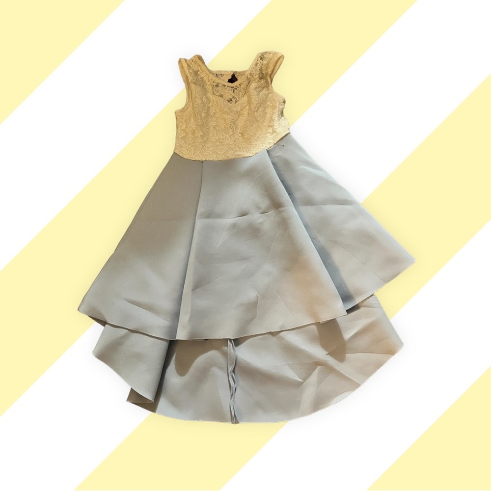 Pale blue flower girl dress
